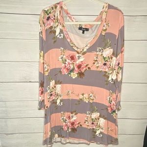 Pink and grey stripped